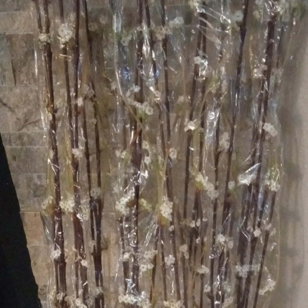 10 Pcs .40" White Blossom Faux Floral Accent Cherry Blossoms - Picture 3 of 12